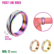 TO-FIDGETRING6  - Fidget  Line Rings 