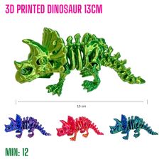 TO-3DDINO1 - 3D Printed Dinosaur 13cm Triceratops