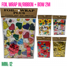 ST-WRAP - Foil Wrap With Ribbon & Bow