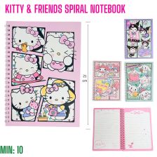 ST-BOOKSPIRAL2 - Kitty & Friends Spiral Notebook